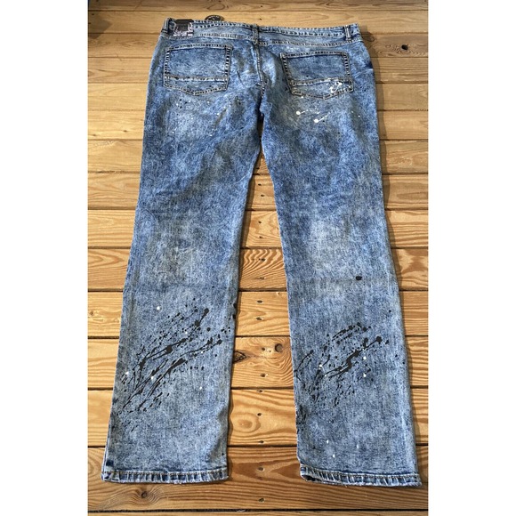 NWT Rutherford Flex Skinny Fit Jeans Size 40x34 Men’s Blue Ripped - Picture 2 of 11